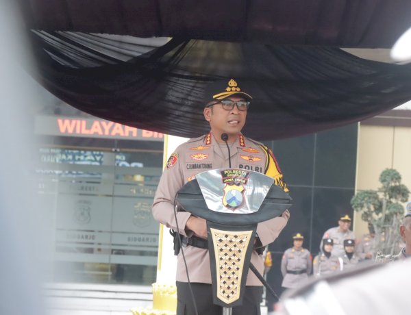 Polresta Sidoarjo Gelar Apel Siaga Malam Takbir Idul Fitri 1447 H